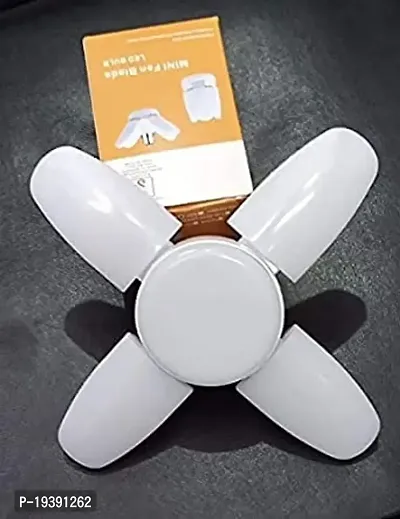 DAYBETTER? LED Bulb Lamp B22 Foldable Light, 25W 4-Leaf Fan Blade Bright LED Bulb with Angle Adjustable Home Ceiling Lights, AC160-265V, Home Decorations (Cool White) | VD-U-30
