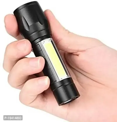 DAYBETTER? Torch Lights Rechargeable LED Flashlight with COB Light Mini Waterproof Portable LED COB Flashlight USB Rechargeable 3 Modes Clip Lights (Mini Torch) | NW-A-3-thumb0