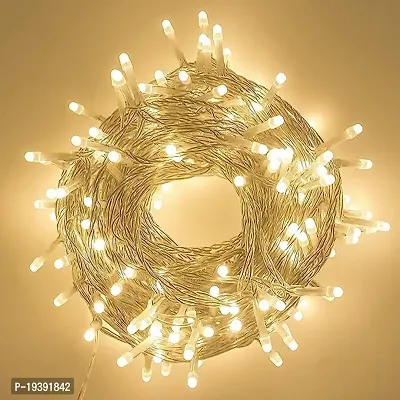 DAYBETTER? 15 Meter 30 LED Decorative Pixel Led String/Rice Light | 36 Feet Single Colour Diwali Still Led Ladi String Light for Home Decor, Christmas, Diwali and (Warm White) DA-36