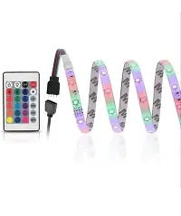 DAYBETTER? 5 Meter Led Strip Lights Waterproof Led Light Strip with Bright RGB Color Changing Light Strip with 24 Keys Ir Remote Controller and Supply for Home (Multicolor) | VD-W-32-thumb1