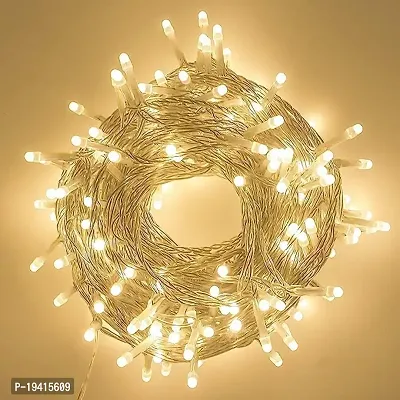 DAYBETTER? 15 Meter 30 LED Decorative Pixel Led String/Rice Light | 36 Feet Single Colour Diwali Still Led Ladi String Light for Home Decor, Christmas, Diwali and (Warm White) DA-35-thumb0
