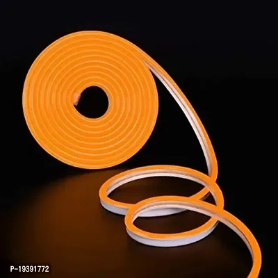 DAYBETTER? Neon Rope Light Silicon DC Light (5 Meter/16.4 Feet) or Indoor and Outdoor Flexible Waterproof Festival Decorative Light with 12v DC Adapter Include- Orange DA-36-thumb0