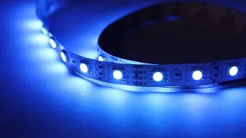 DAYBETTER? 4 Meter 2835 Cove Non Waterproof LED Strip Fall Ceiling Light for Diwali,Chritmas Decoration with Adaptor/Driver (Blue,60 Led/Meter) | VD-H-8-thumb1