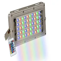 50 Watt Rgb Slim Ip65 Metalled Flood Outdoor Light Multicolour Waterproof Brick Light Multi With Remote-thumb1