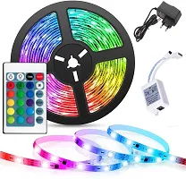 DAYBETTER? 5 Meter Non Waterproof Remote Control Multicolor Light with 16 Color and 5050 SMD Bright 24 Keys IR Remote Controller and Supply for Home Decoration (Multicolor)(60led/Meter) | VD-O-33-thumb4