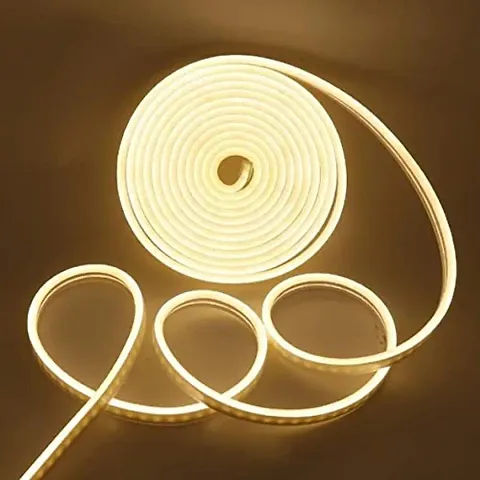 RSCT Neon Rope Light Silicon DC Light Warm (5 Meter/16.4 Feet) or Indoor and Outdoor Flexible Waterproof Decorative Light with 12v DC Adapter Include-Warm White
