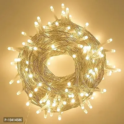 DAYBETTER 15 Meter 30 LED Decorative Pixel Led String/Rice Light | 36 Feet Single Colour Diwali Still Led Ladi String Light for Home Decor, Christmas, Diwali and (Warm White) RS-35-thumb2