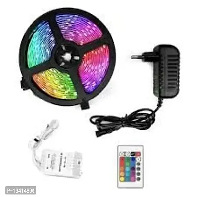 DAYBETTER? 5 Meter Led Strip Lights Waterproof Led Light Strip with Bright RGB Color Changing Light Strip with 24 Keys Ir Remote Controller and Supply for Home (Multicolor)-thumb0