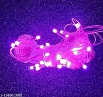 DAYBETTER? 15 Meter 30 LED Decorative Pixel Led String/Rice Light | 36 Feet Single Colour Diwali Still Led Ladi String Light for Home Decor, Christmas, Diwali and Festive Decoration (Pink) DA-36-thumb1