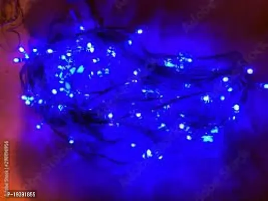 DAYBETTER? 15 Meter 30 LED Decorative Pixel Led String/Rice Light | 36 Feet Single Colour Diwali Still Led Ladi String Light for Home Decor, Christmas, Diwali and Festive Decoration (Blue) DA-34-thumb3