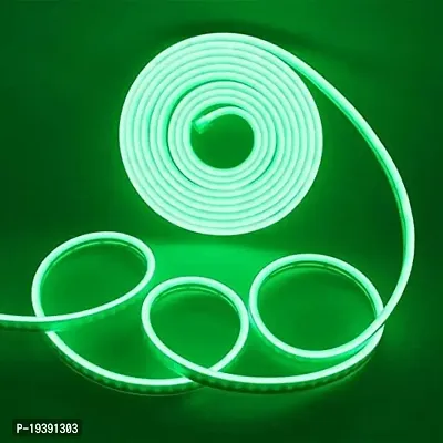 DAYBETTER? Neon Rope Light Silicon DC Light (5 Meter/16.4 Feet) or Indoor and Outdoor Flexible Waterproof Home Decorative Light with 12v DC Adapter Include- Green | NW-A-24-thumb0