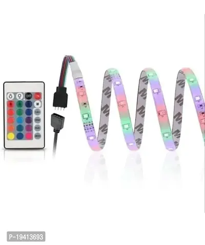 DAYBETTER? 5 Meter Led Strip Lights Waterproof Led Light Strip with Bright RGB Color Changing Light Strip with 24 Keys Ir Remote Controller and Supply for Home (Multicolor) | VD-H-32-thumb2