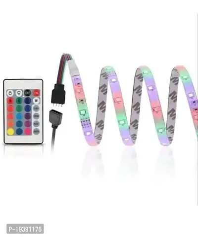 DAYBETTER? 5 Meter Led Strip Lights Waterproof Led Light Strip with Bright RGB Color Changing Light Strip with 24 Keys Ir Remote Controller and Supply for Home (Multicolor) | VD-Q-32-thumb2