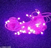 DAYBETTER? 15 Meter 30 LED Decorative Pixel Led String/Rice Light | 36 Feet Single Colour Diwali Still Led Ladi String Light for Home Decor, Christmas, Diwali and Festive Decoration (Pink) DA-34-thumb1