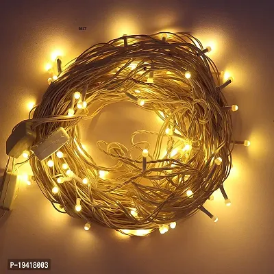 15 Meter  LED Decorative Pixel Led String/Rice Light | 36 Feet Single Colour Diwali Still Led Ladi String Light for Home Decor, Christmas, Diwali and Festive Decoration Power Pixel (warm white)-thumb0
