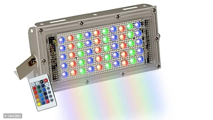 DAYBETTER? 50W RGB LED Brick Light Multi Color with Remote Waterproof IP66 LED Flood Lights (50WATT,Plastic) | NW-C-31-thumb0
