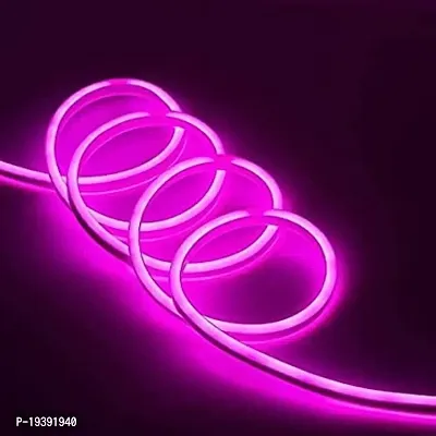 DAYBETTER? Neon Rope Light Silicon DC Light (5 Meter/16.4 Feet) or Indoor and Outdoor Flexible Waterproof Decorative Light with 12v DC Adapter Include- Pink | VD-C-17-thumb2