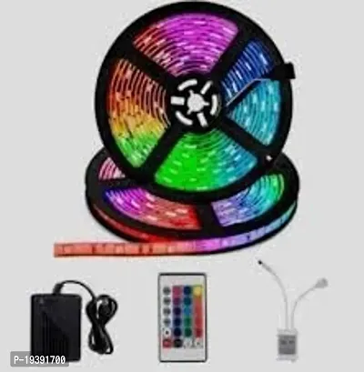 Led Strip RSCT 5 Meter Led Strip Lights Waterproof Led Light Strip with Bright RGB Color Changing Light Strip with 24 Keys Ir Remote Controller and Supply for Home (Multicolor)-thumb0