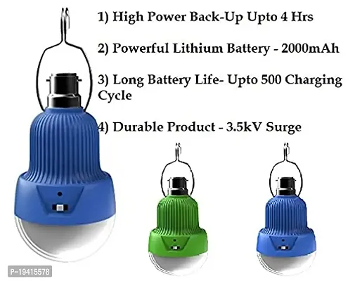 DAYBETTER? 15 Watt Inverter Rechargeable Emergency Bulb LED Bulb Extra Bright Light AC / DC for Home, Long Battery Life Upto 4 H | VD-E-11-thumb3
