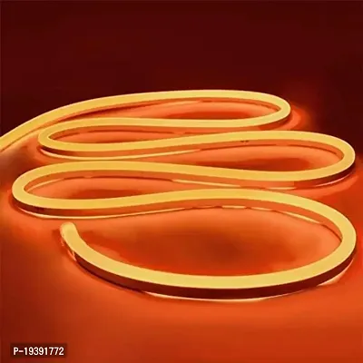DAYBETTER? Neon Rope Light Silicon DC Light (5 Meter/16.4 Feet) or Indoor and Outdoor Flexible Waterproof Festival Decorative Light with 12v DC Adapter Include- Orange DA-36-thumb2