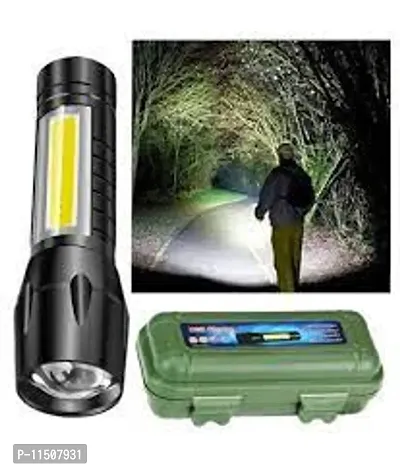 DAYBETTER Torch Lights Rechargeable Quality LED Flashlight with COB Light Mini Waterproof Portable LED COB Flashlight USB Rechargeable 3 Modes Clip Light