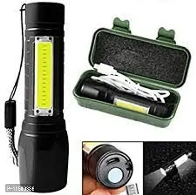 DAYBETTER Torch Lights Rechargeable Quality LED Flashlight with COB Light Mini Waterproof Portable LED COB Flashlight USB Rechargeable 3 Modes Clip Light-thumb0