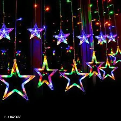 DAYBETTERreg; Star Curtain Led Lights 12 Stars,138 String Led Light 2.5 Meter for Christmas Decorati | NW-C-29-thumb0