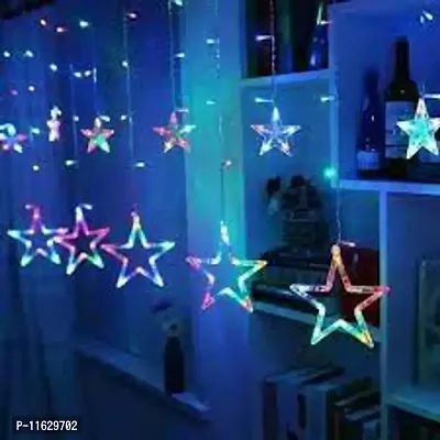 DAYBETTER&reg; Star Curtain Led Lights 12 Stars,138 String Led Light 2.5 Meter for Christmas Decorati | NW-C-29-thumb0