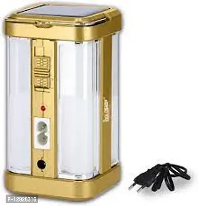 DAYBETTER 4 Tubes 360 Degree Hi-Bright Lantern With Solar And Rechargeable Emergency Light (Golden, Plastic