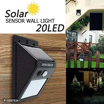 DAYBETTER 20 LED Solar Wall Lamp Outdoor Waterproof Motion Sensor Lights Garden Yard Garage Led Energy Saving Solar Light Motion Sensor Light (Pack of 1)-thumb3