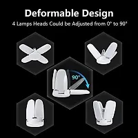 DAYBETTER Led Bulb Lamp B22 Foldable Light, 25W 4-Leaf Fan Blade Bright Led Bulb With Angle Adjustable Home Ceiling Lights, Ac160-265V, Home Decoration (Cool White)-thumb3