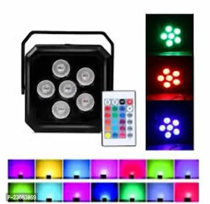 DAYBETTERreg; DJ LED Par Flood Light with 6 LED for Home Party Festival Lighting with 24 Key Remote Control Disco Stage Light DJ (Multicolor) DA-B39