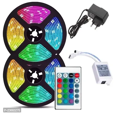DAYBETTER 5 Meter Led Strip Lights Waterproof Led Light Strip with Bright RGB Color Changing Light Strip with 24 Keys Ir Remote Controller and Supply for Home (Multicolor) RS-33