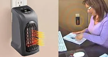 Small Electric Handy Room Heater Compact Plug-in, The Wall Outlet Space Heater 400Watts, Handy Air Warmer-thumb3