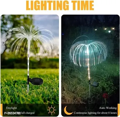 DAYBETTERreg; Jellyfish Solar Garden Lights | 7 Color LED Jellyfish Shape | Fiber Outdoor Pathway Waterproof Solar String Lights Decoration for Yard Garden | Balcony (Multi-Color) (Pack OF2)-thumb3