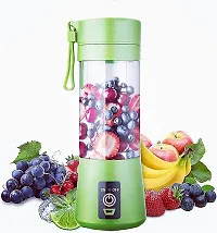 6 Blade Smoothie Maker  Portable Electric Juicer Mixer For Home Outdoor USB Rechargeable 380ML Hand Blenders Fruit Blender Mixer for Home (Small) (Multicolour)-thumb1