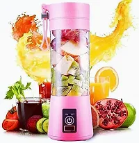 6 Blade Smoothie Maker  Portable Electric Juicer Mixer For Home Outdoor USB Rechargeable 380ML Hand Blenders Fruit Blender Mixer for Home (Small) (Multicolour)-thumb2
