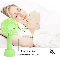 Mini Hand fan Rechargeable Mini Fan with USB Charging | 3 Speed Option | Portable, Handheld and Small handal Table Fan (ASSORTED COLOURS)-thumb2