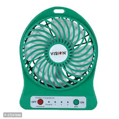 3 Speeds Mini Desk Fan, Rechargeable Battery Operated Fan with LED Light, Portable USB Fan Quiet for Home, Office, Travel, Camping, Outdoor, Indoor Fan, 4.9-Inch, Blue