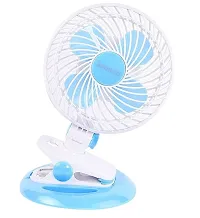 Mini Clip fan Rechargeable with 3 speed adjustable Table fan 360 degree rotation for Home, Office, Car, Kichen (Color May Change)-thumb1