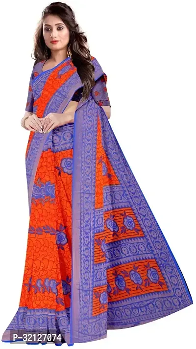 Stylish Chiffon Printed Saree with Blouse piece For Women