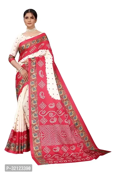 Beautiful Cotton Printed Women Saree with Separate Blouse Piece