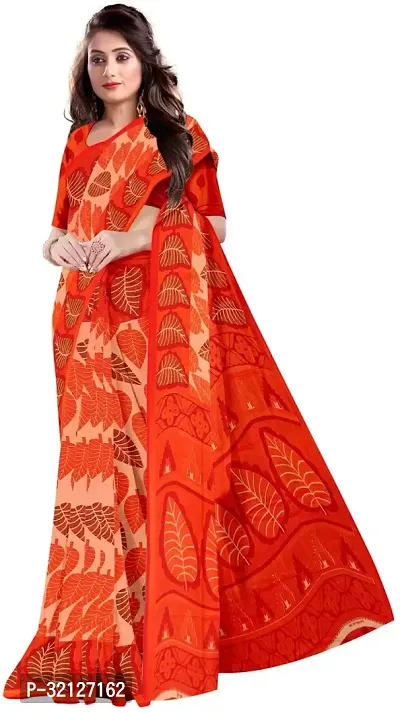 Stylish Chiffon Printed Saree with Blouse piece For Women-thumb0