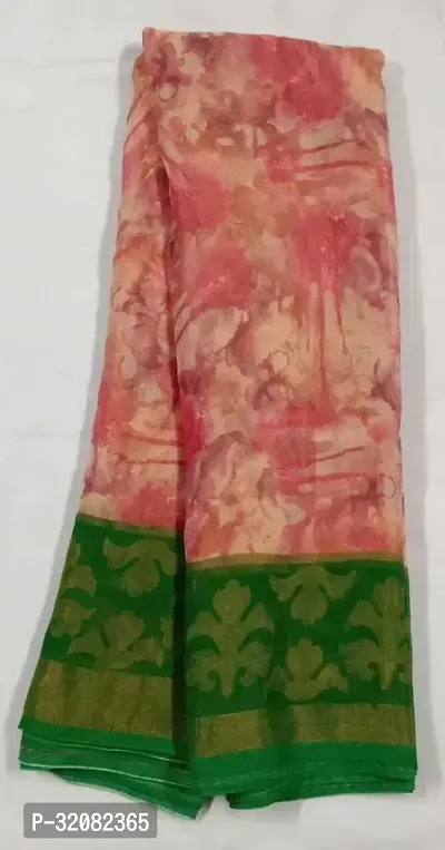 Stylish Chiffon Printed Saree with Blouse piece For Women