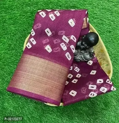 Beautiful Cotton Printed Women Saree with Separate Blouse Piece-thumb0