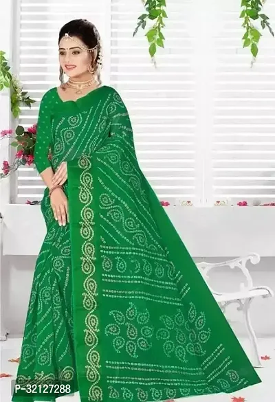 Stylish Cotton Printed Saree with Blouse piece For Women