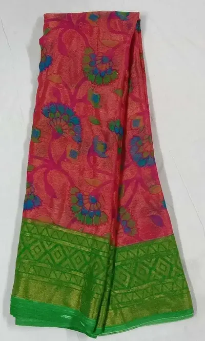 Stylish Brasso Saree With Blouse Piece For Women