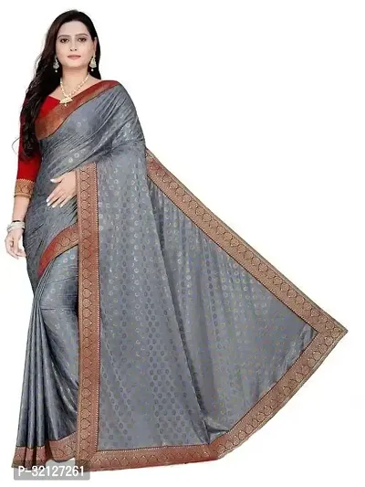 Stylish Lycra Printed Saree with Blouse piece For Women-thumb0