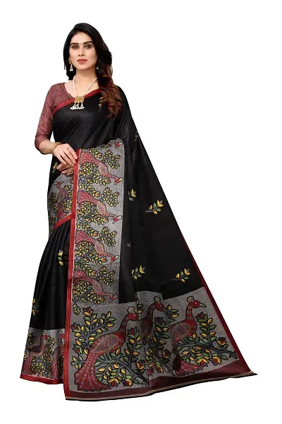 Elite Art Silk Self Pattern Women Sarees with Blouse Piece