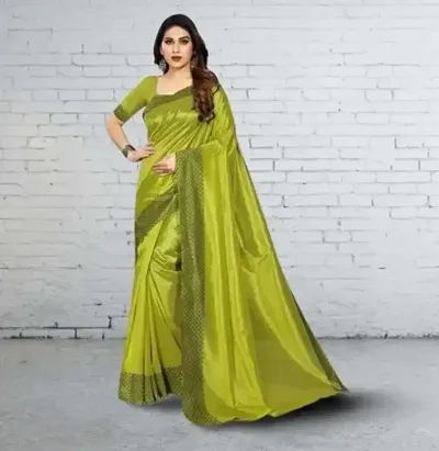 Stylish Art Silk Saree with Blouse piece For Women